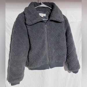 Knox Rose gray sherpa puffy coat Size Small